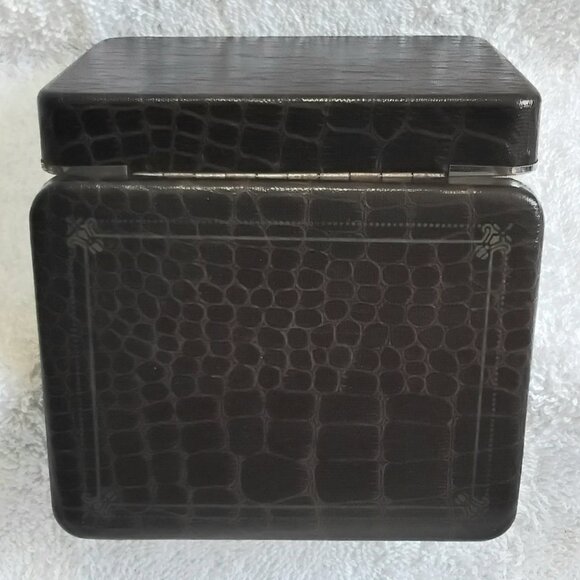 Antique Faux Alligator/Crocodile Skin Double Deck Gin Card Case!! - Picture 2 of 5